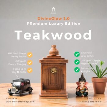 DivineGlow 1.0 Teakwood Devalaya – Divya Aura 🔆