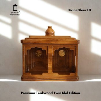 DivineGlow 1.0 Teakwood Devalaya – Twin Idol 🔆